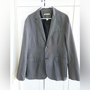 John Varvatos Striped Gray Cotton Men’s Blazer Size 42 Regular